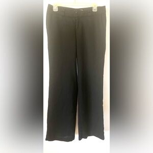OLD NAVY AUTHENTIC EST 1994 WOMENS BLACK LINED PANTS SIZE 4  POCKETS  WIDE-LEG